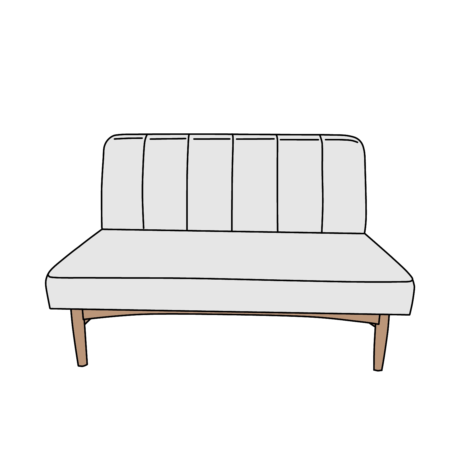 unico WYTHEシリーズ 肘無しソファ